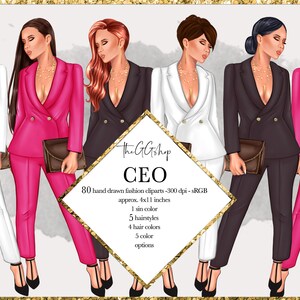 Fashion Girl Clipart,Fashion Clipart, Girl Boss Clipart, Planner Girl Clipart,