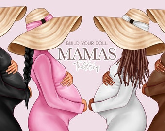 Zwangerschapsillustraties: planner voor zwangere moeder en babyshower (digitale download)