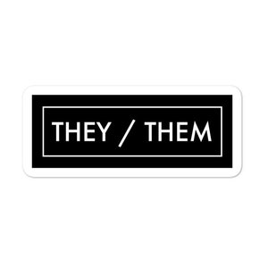 They/Them Pronoun Minimalist Gender Identity Pride LGBTQIA+ ACPride Series Rectangle Sticker