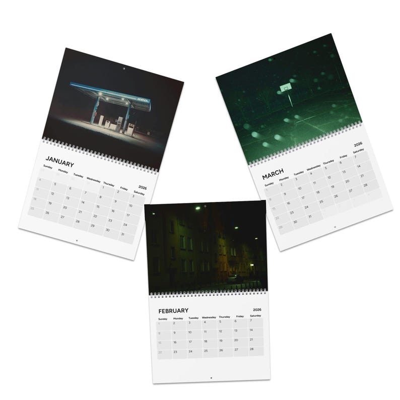 Eerie Liminal Spaces 2026 Wall Calendar - Nostalgic Surreal Horror Calender Creepy Calandar Supernatural image 4