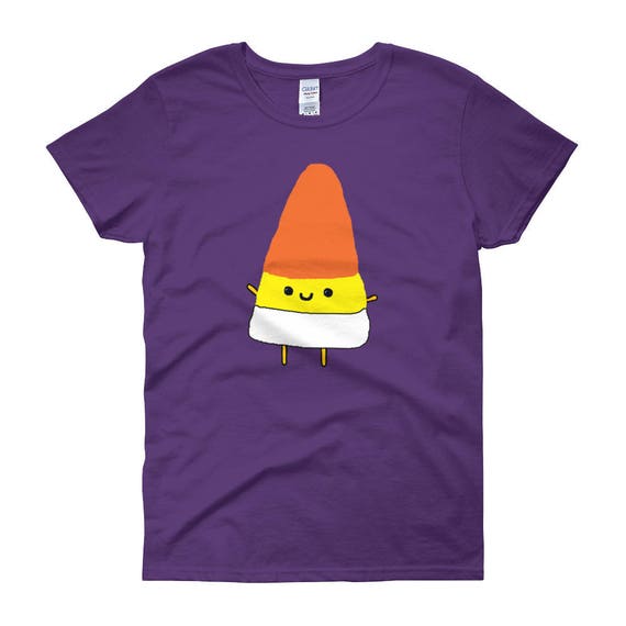 Happy Candy Corn Cute Halloween Feminine-Cut T-Shirt