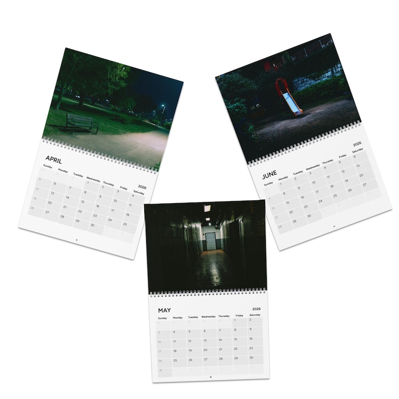 Eerie Liminal Spaces 2026 Wall Calendar - Nostalgic Surreal Horror Calender Creepy Calandar Supernatural image 5