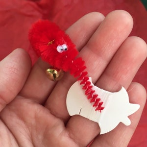Customizable Jingle Bell Worm on a String Holiday Christmas Holidays Festive Novelty Gay Queer LGBTQ Gift Present