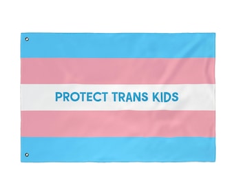 Protect Trans Kids Doppelseitige Transgender Pride Flagge - Lgbtqia Lgbtq Lgbt Queer Nonbinary Gender