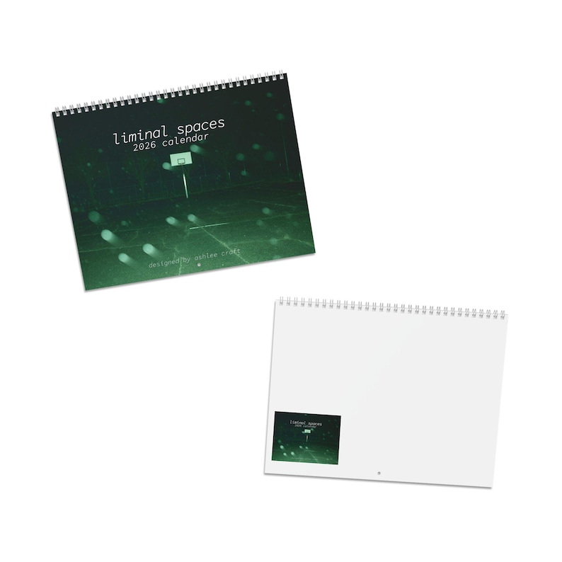 Eerie Liminal Spaces 2026 Wall Calendar - Nostalgic Surreal Horror Calender Creepy Calandar Supernatural image 3