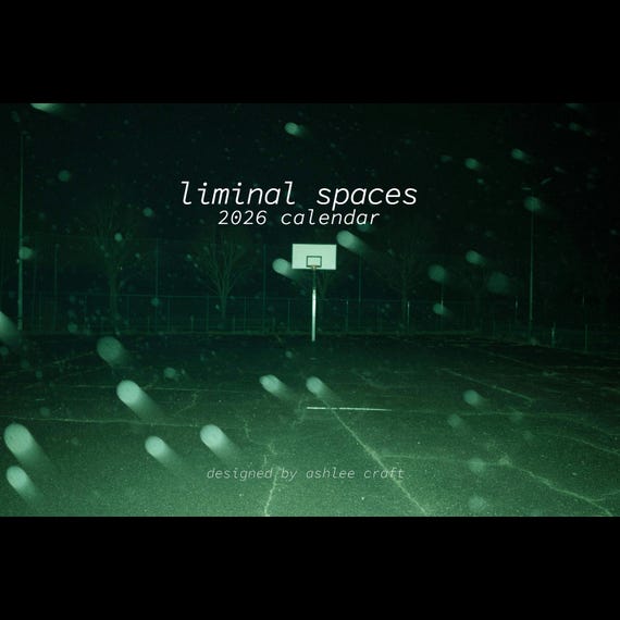 Eerie Liminal Spaces 2026 Wall Calendar - Nostalgic Surreal Horror Calender Creepy Calandar Supernatural