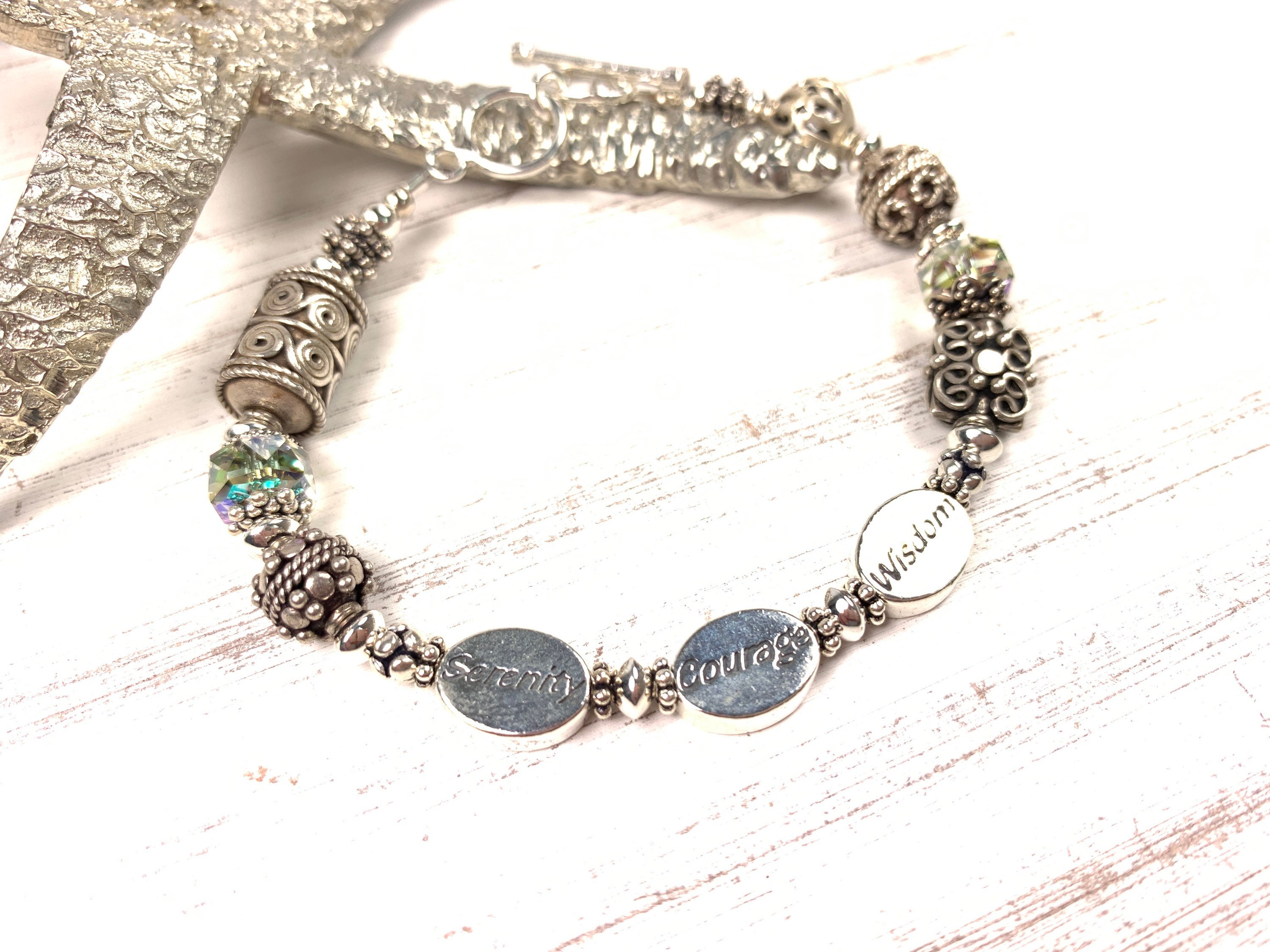 Serenity Bracelet, Serenity Prayer Jewelry, Prayer Bracelet, Courage ...