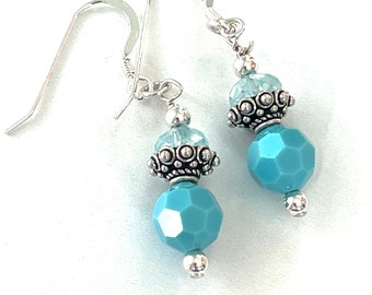 Swarovski Turquoise Crystal earrings