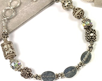 Serenity bracelet, Serenity Prayer jewelry, prayer bracelet, courage bracelet, wisdom bracelet, sobriety bracelet,