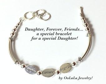 DAUGHTER FOREVER FRIEND bracelet, Daughter Jewelry, Daughter Bracelet, Daughter Gift, Personalized Daughter Bracelet Daughter Friend Jewelry