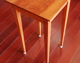 Handmade Wood End Table: Small Space Nightstand with Tapered Legs