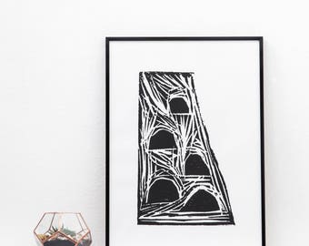 Semicircle Screen Print | Screen Print, Hand Screen Printed | Wall Decor | Wall Print | Hand Screen Printed