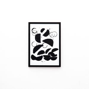 Falling Shapes Screen Print | Screen Printed, Minimalist Screen Print | Wall Decor | Wall Print | Hand Screen Printed