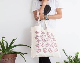 Blend - Tote Bag, Shopping Bag, Cotton Tote - hand screen printed - 100% Certified Organic Cotton - by Mileseed