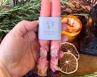 Aphrodite Devotional Candles (Set of 2) handmade with beeswax