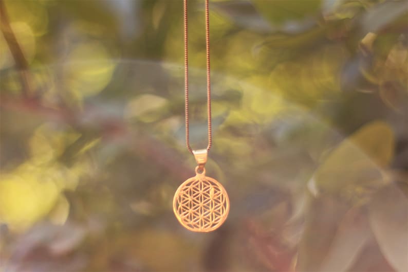 Spiritual Pendant Brass Flower of Life pendant