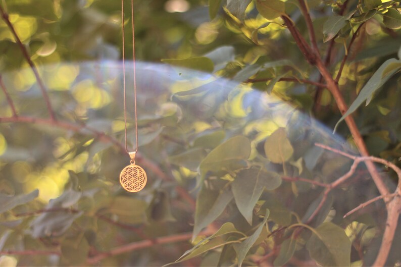 Spiritual Pendant Brass Flower of Life pendant