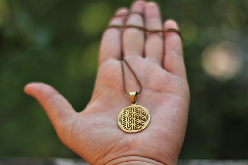 Spiritual Pendant Brass Flower of Life pendant