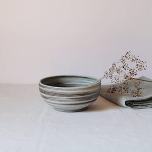 Handmade Stoneware Bowl - Matte Ceramic  - Serving Bowl - Side Bowl - Medium Pottery Bowl