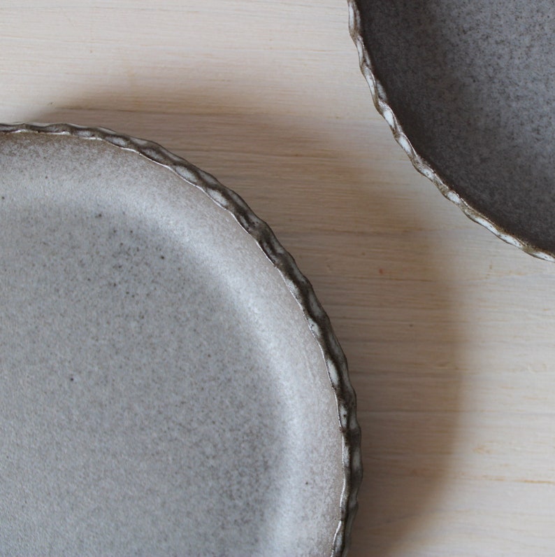 Set of four plates Small ceramic plates