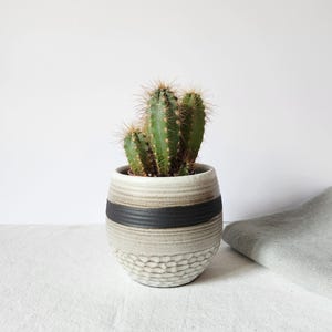 Wheel-Thrown Rustic Planter - Handmade Succulent & Cactus Pot | Modern Cabin Style Ceramic Decor - Handmade Ceramic Pot - Plant Lover Gift