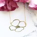 Gold Floral Necklace - Minimal Flower Necklace - Modern Jewellery - Gold Flower Necklace - Simple Flower Pendant - Gold Pendant Necklace