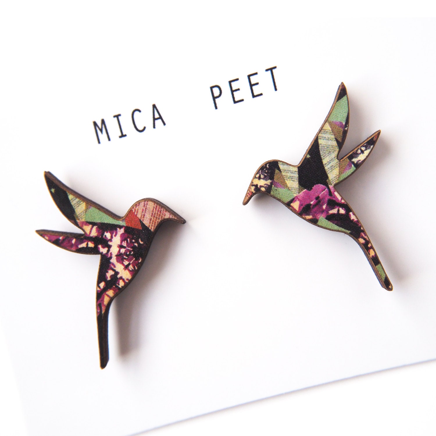Hummingbird Stud Earrings Bird Earrings Bird Jewellery Gift for