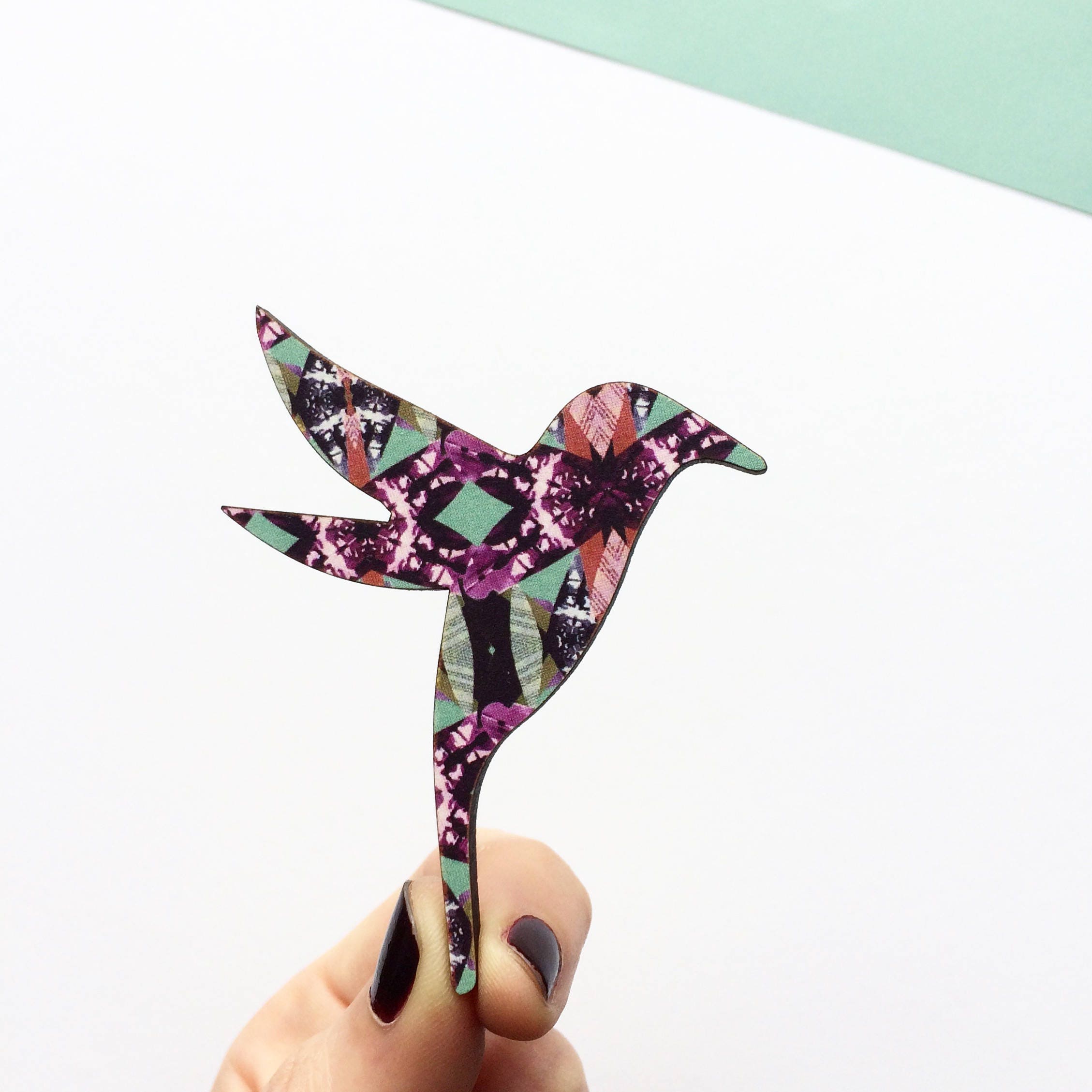 Hummingbird Brooch - Bird Jewellery Stocking Filler Gift Pin Lapel For Mum