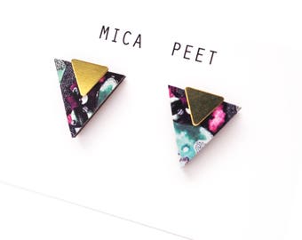 Geometric Earrings - Triangle Stud Earrings - Minimal Earrings - Simple Earrings - Gifts For Her - Stocking Fillers