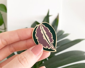 Calathea Medallion Enamel Pin – House Plant Lover Gift