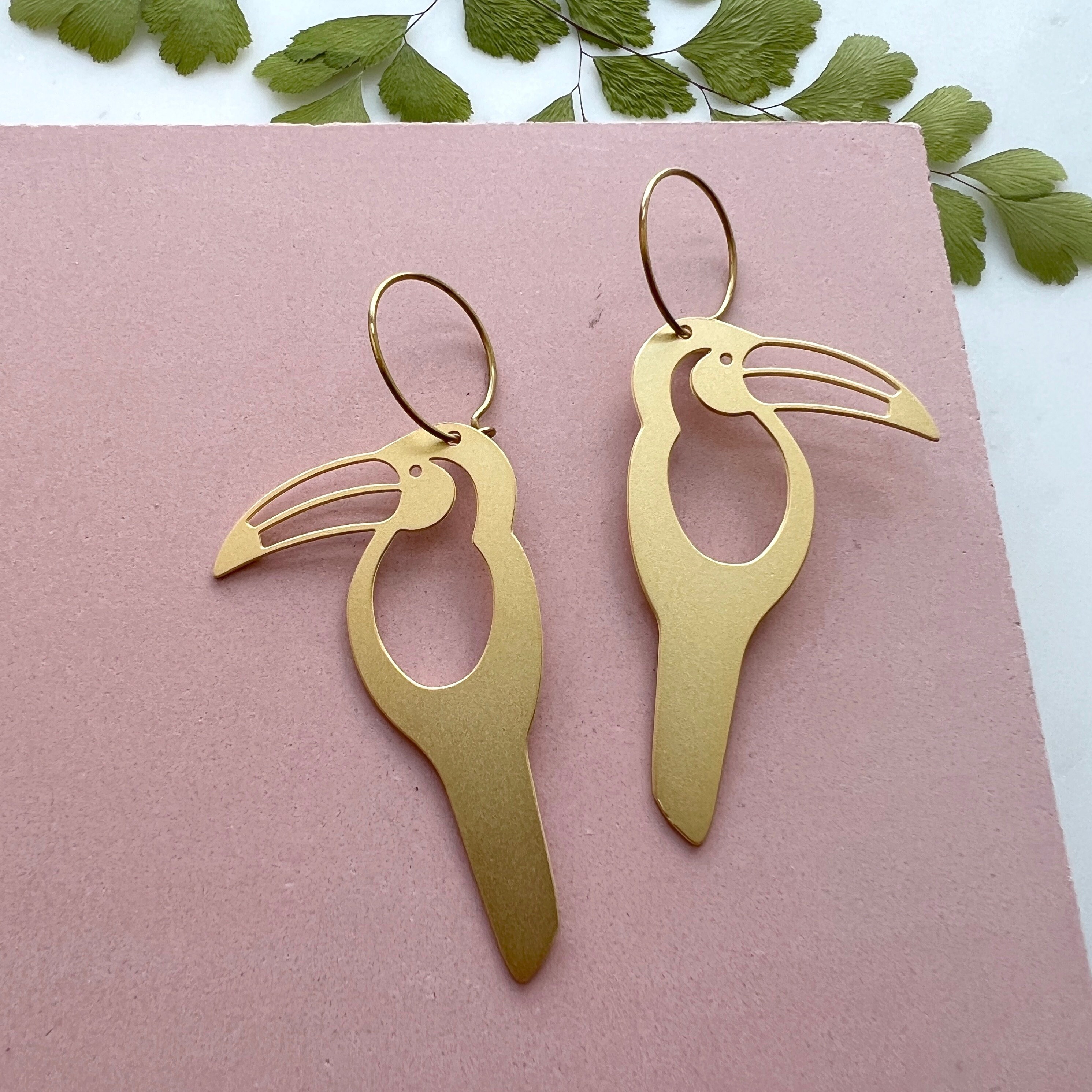 Toucan Hoop Earrings - Statement Bird Jewellery