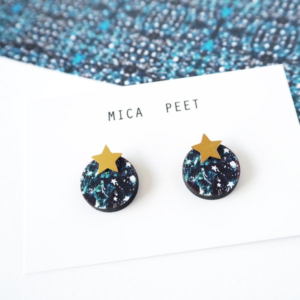 Star Stud Earrings - Festive Earrings - Gift For Her - Star Jewellery - Celestial Earrings - Rose Gold, Silver & Gold Star