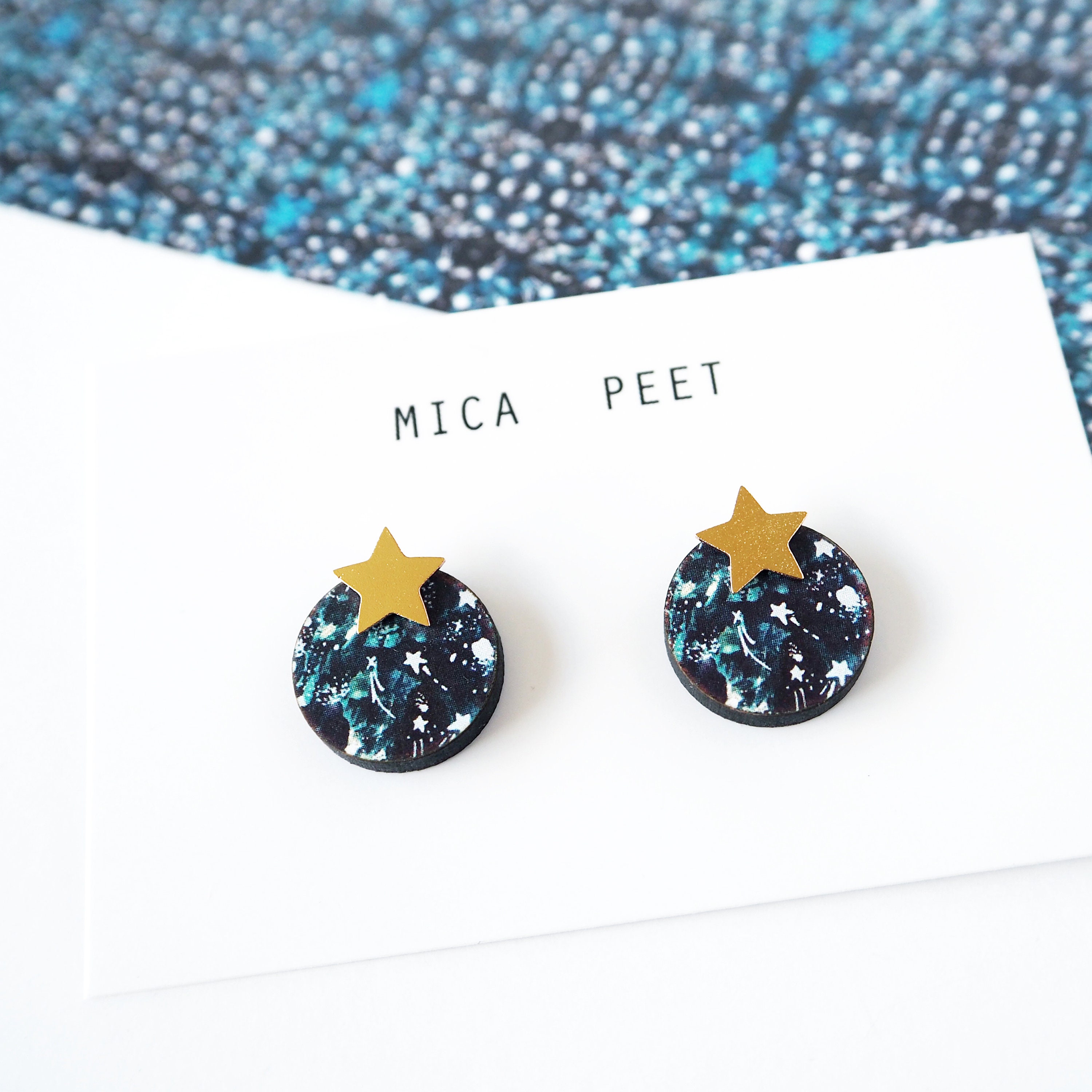 Star Stud Earrings - Festive Gift For Her Jewellery Celestial Rose Gold, Silver & Gold