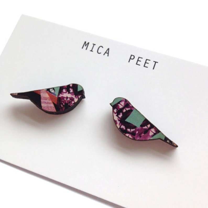 Bird Earrings Bird Jewellery Earrings For Women Bird Studs Gifts for Mum Gifts For Sister Gifts for Her Mother's Day Gift image 1