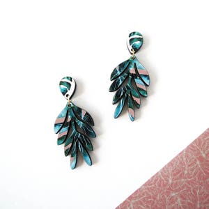 Botanical Earrings -Gift For Her - Gift For Sister - Gift For Girlfriend - Festival Jewellery - Fashion Earrings - Palm Print