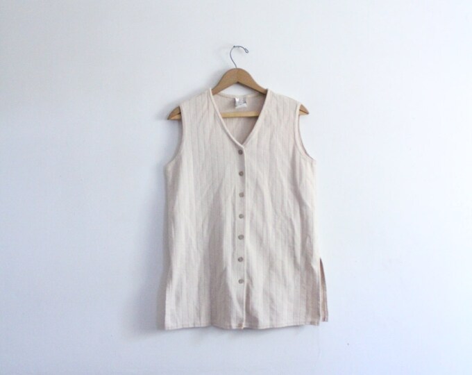 Consideration Sleeveless Vest Top Beige