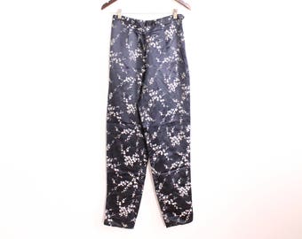 Pantalones de brocado chino sedoso