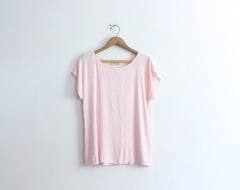 Pastel Pink Wrinkly 90s Blouse