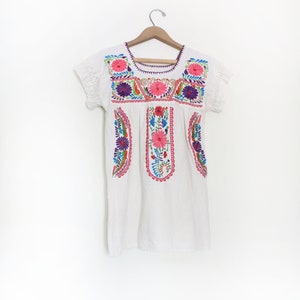 Embroidered Mexican Flower Blouse
