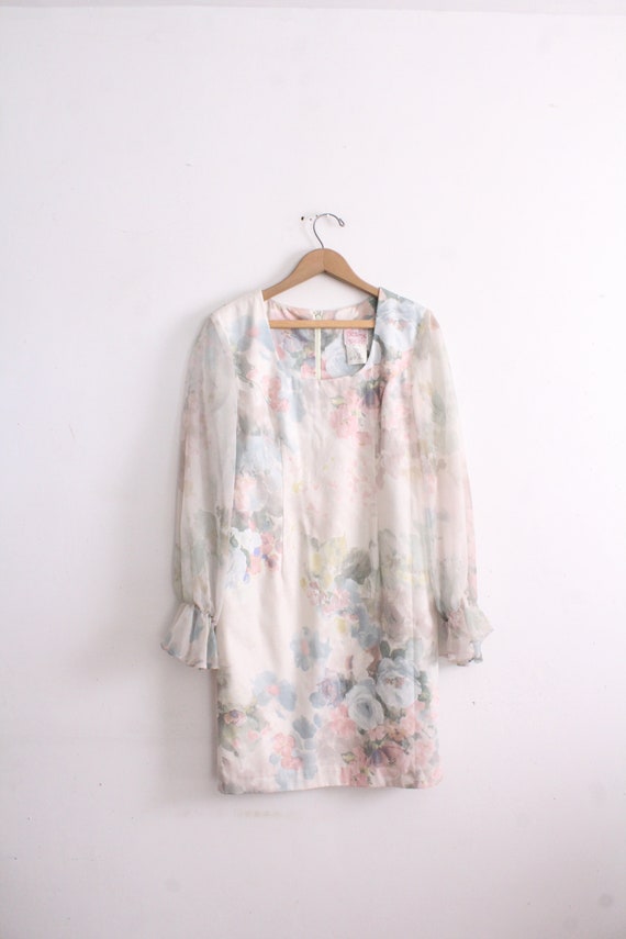 Floral Chiffon Sleeve Dreamy Mini Dress