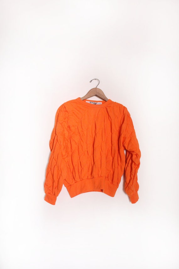 Orange Tufted 60s Sweatshirt