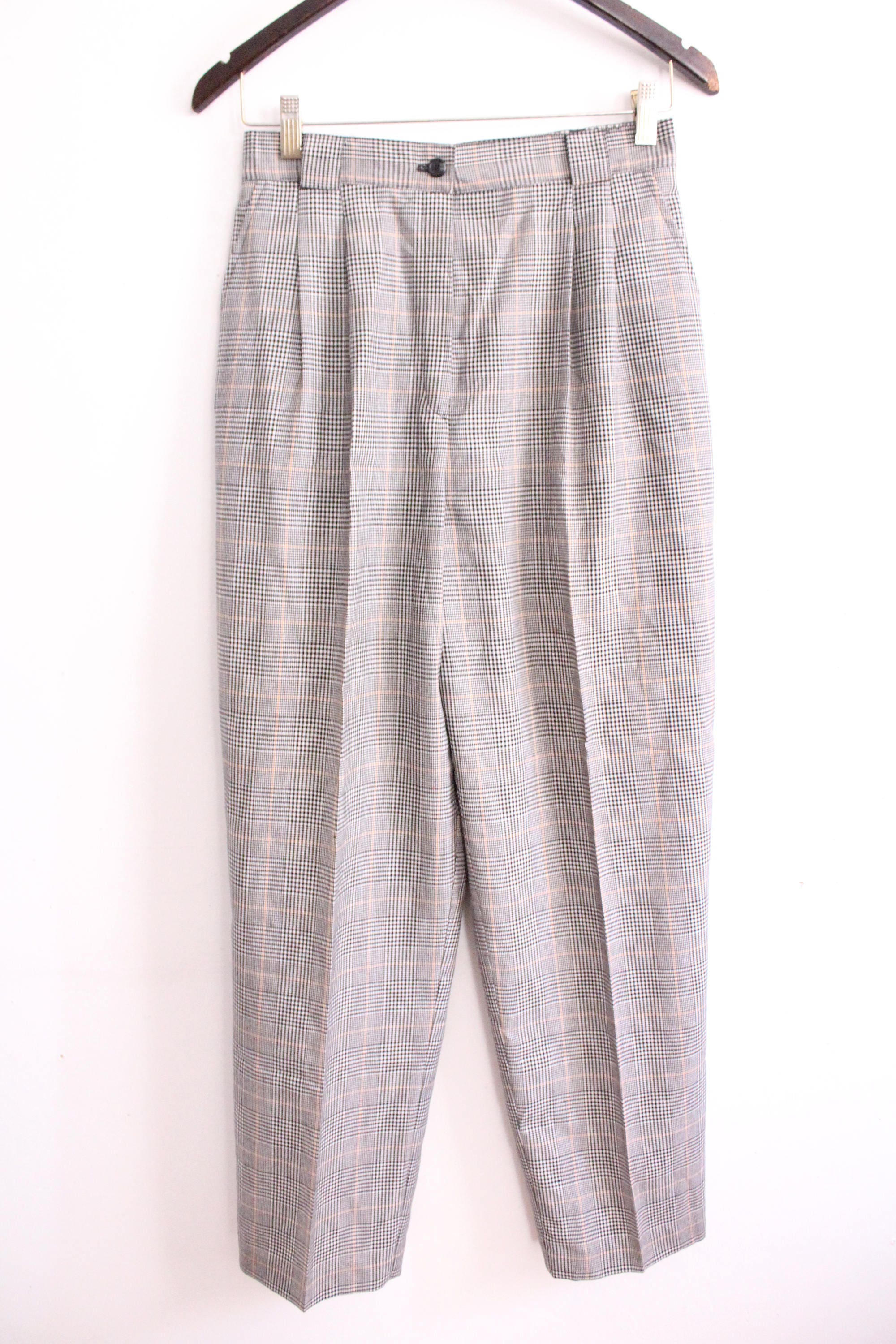 Checked Plaid 90s Trouser Pants | Etsy