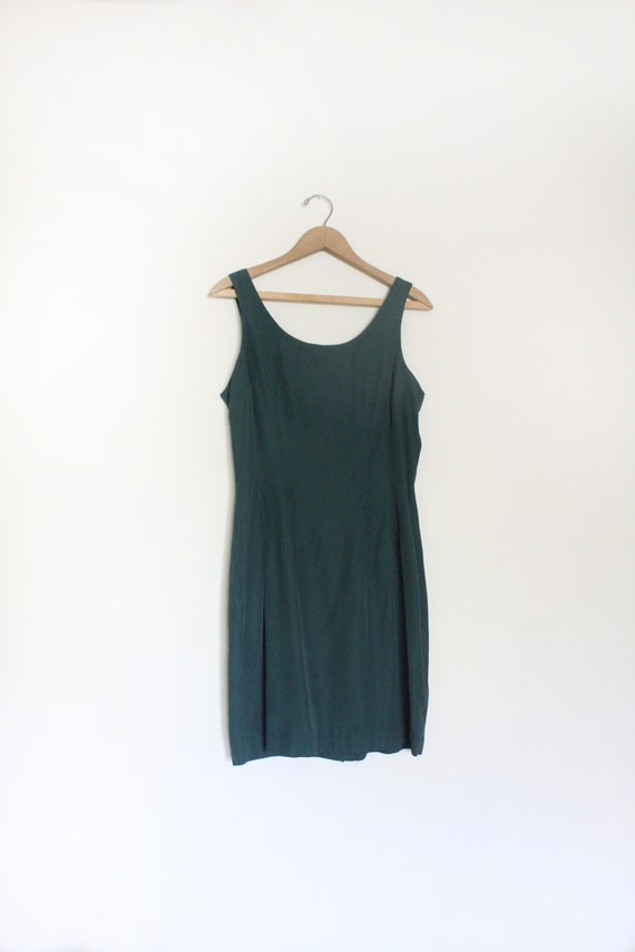 Forest Green 90s Mini Dress