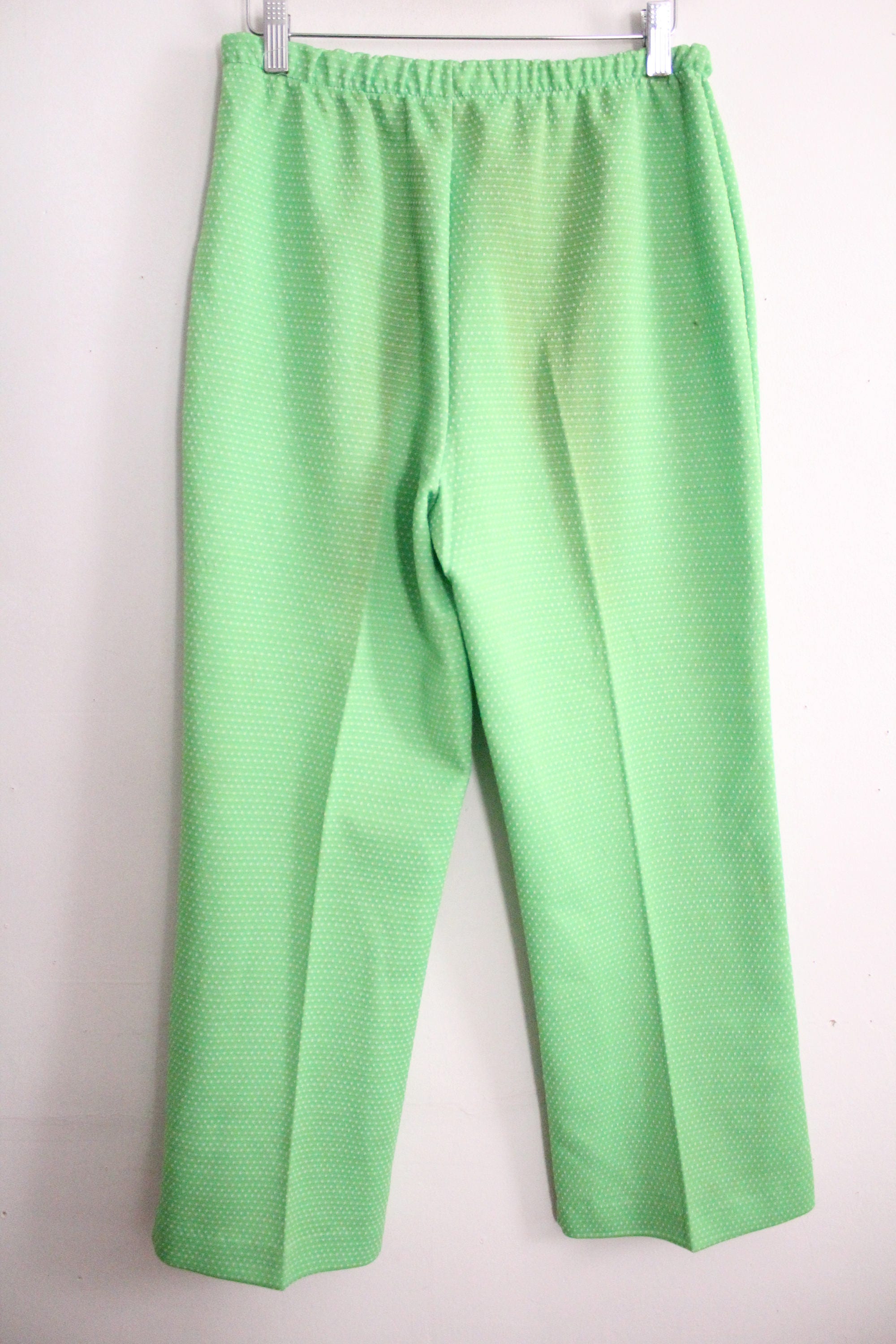 Lime Green 70s Knit Pants | Etsy