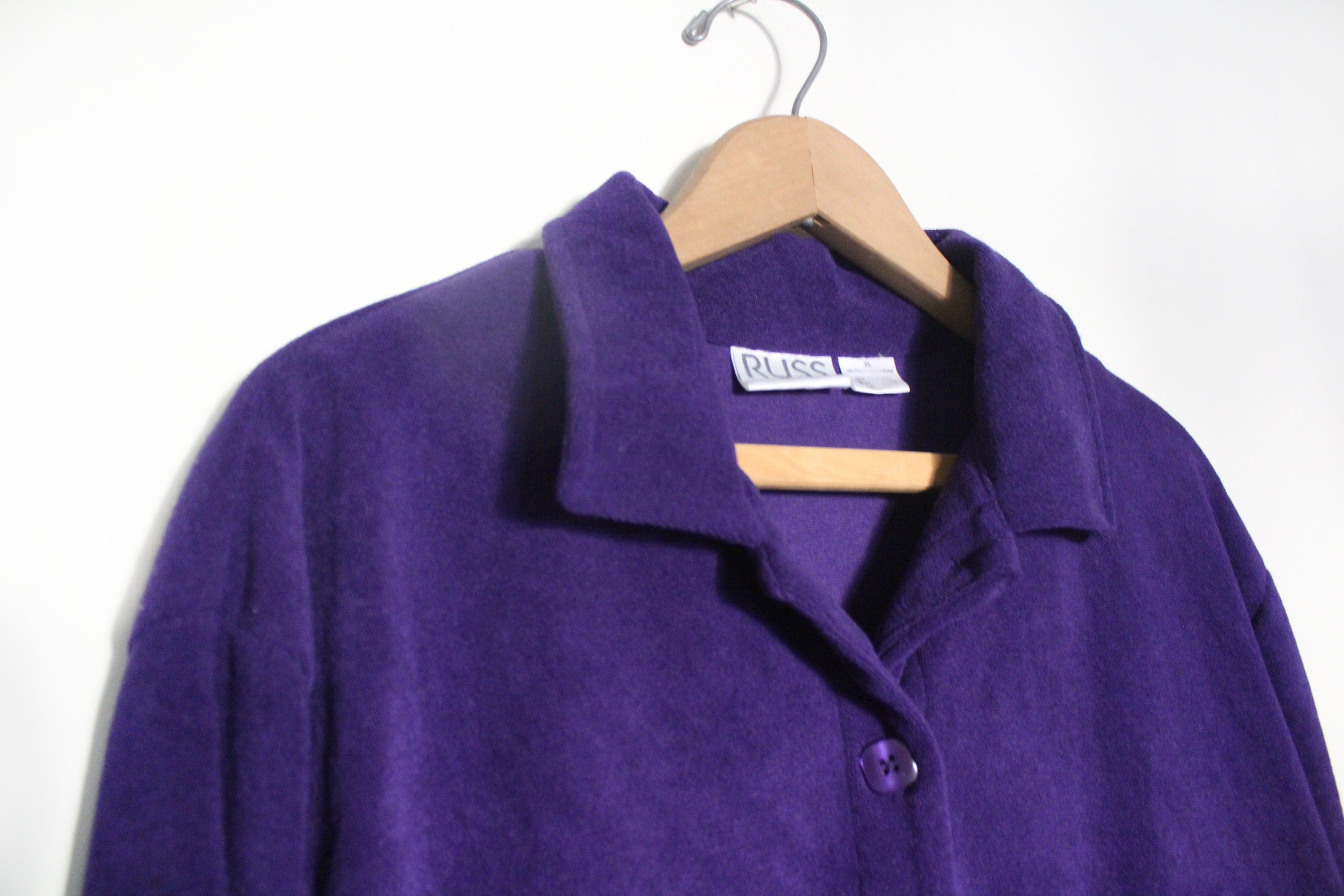 Soft Midnight Purple Button Down Shirt | Etsy