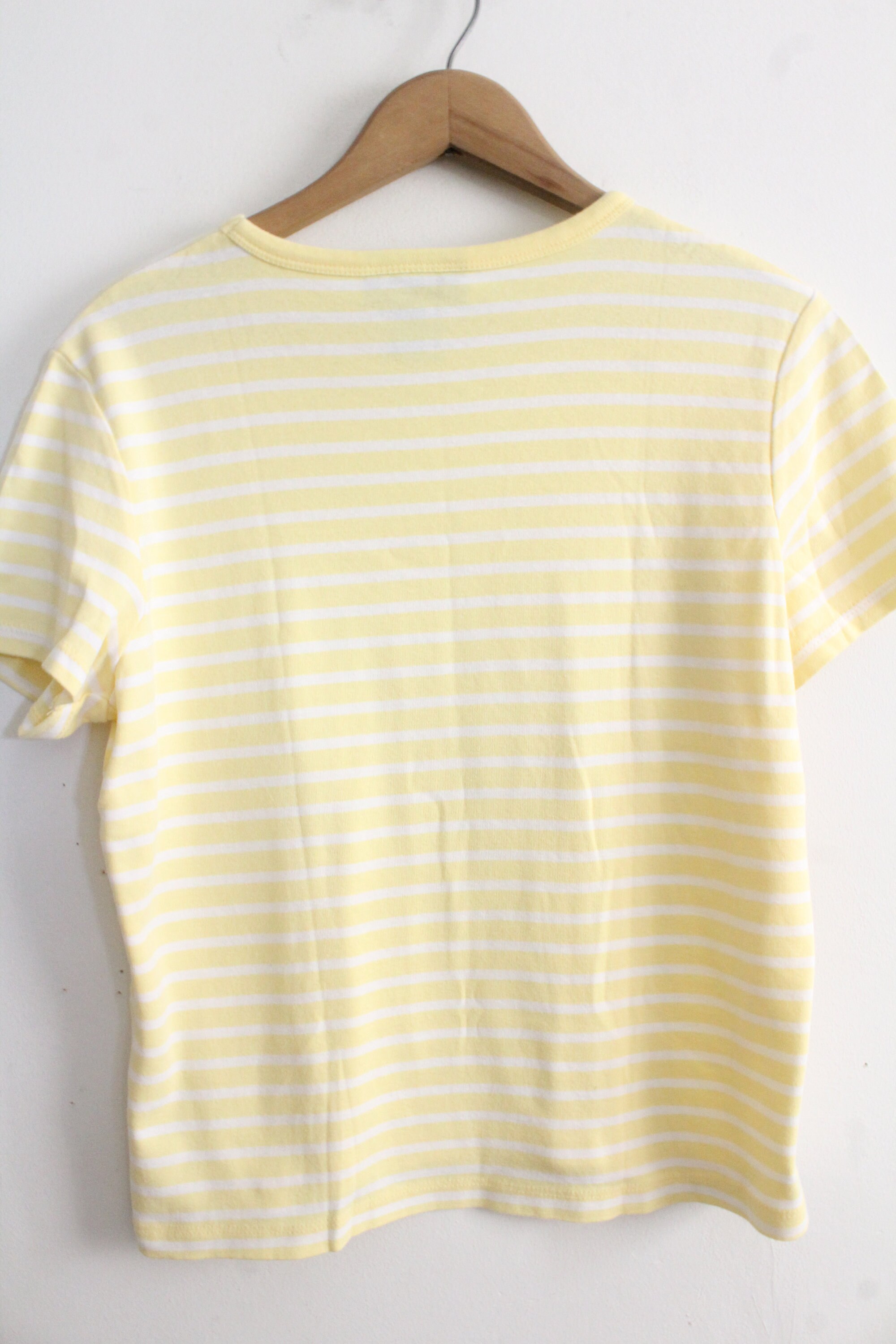 Yellow Striped Basic Tee - Etsy