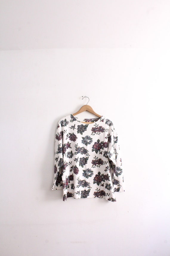 White Floral 90s Shirt