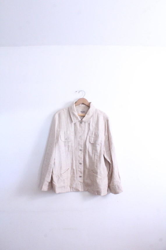 Oversized Classic Linen 90s Jacket - Etsy