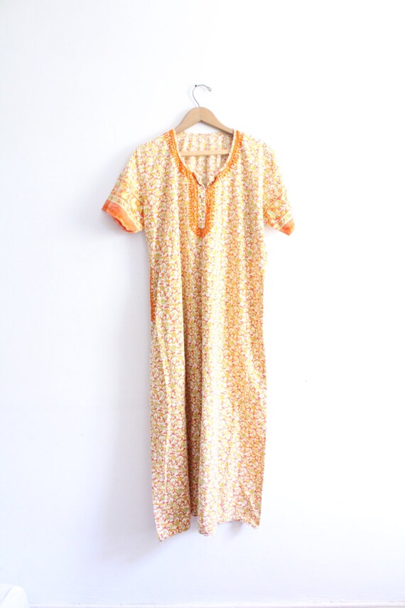 Ethnic Paisley Kaftan Maxi Dress