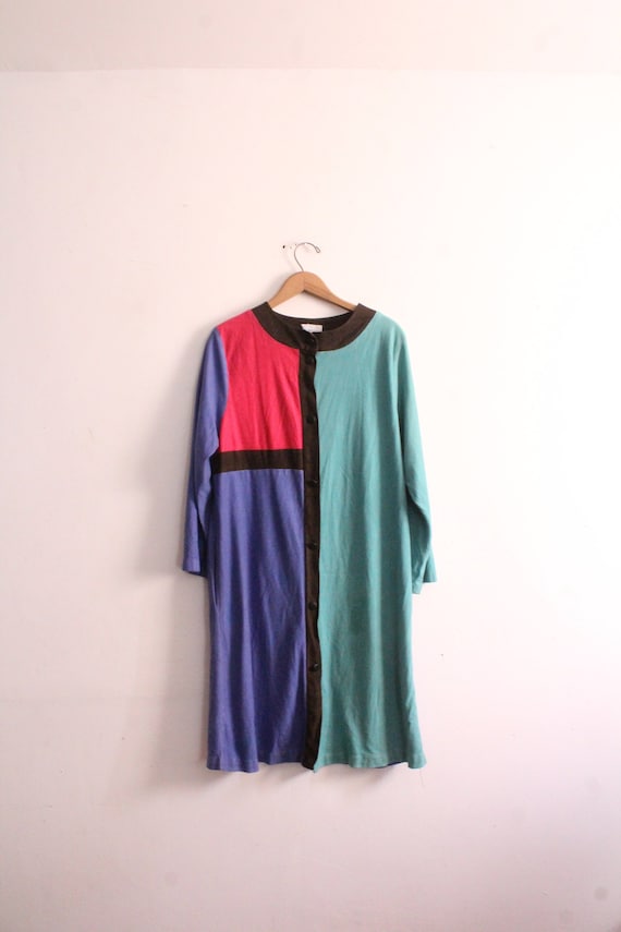 Mondrian Colorblocked 80s Cozy Dress